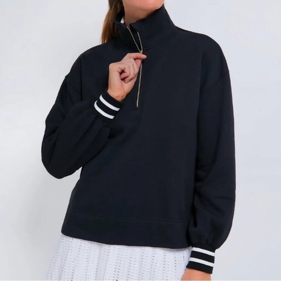 Tuckernuck Tnuck Black Carlson Quarter Zip Medium - Picture 3 of 10